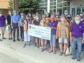 The North Bay Lions Club presents a $10,000 donation to the North Bay Regional Health Centre, Friday.
Supplied Photo