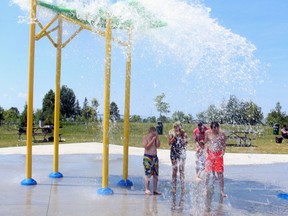 The water at the Rotary Splash Pad in North Bay will be turned on Friday.