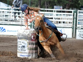 A barrel racing slot race allows for higher payouts, drawing more riders frrom further away Organizers of a recent event in Tisdale will donate some of the money raised to a local charity. File photo from 2019 Carrot River rodeo, taken by Susan McNeil.