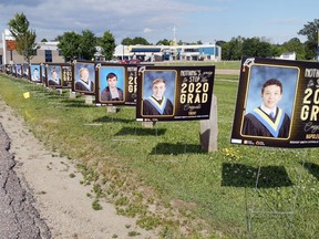 Members of the 2020 graduating class of Bishop Smith Catholic High School received lawn signs with their photos to mark the important milestone during these unusual times of virtual learning and a virtual graduation ceremony.