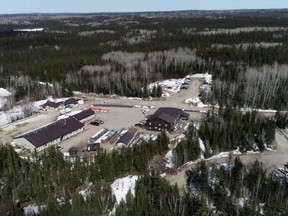 Aerial view of the Cote Gold open pit mine site near Gogama. IAMGOLD announced Tuesday it has received the necessary approvals to begin construction this year.