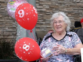 A birthday celebration was held for Marie-Jeanne Methe at St. Gabriel Villa in Chelmsford on Thursday. Family members offered their best wishes while driving around the villa entrance where the birthday girl watched the celebrations unfold. She is 98 years young.