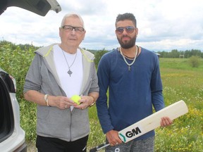 Bill Heavener and Hanish Sharma are looking forward to establishing a couple of local cricket teams to eventually compete in the Northern Cricket League. 

DEBORAH MORIN/Postmedia Network