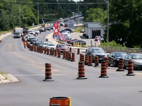 Tillsonburg's Oxford/Simcoe Street road and bridge rehabilitation project is nearing completion. (Chris Abbott/Tillsonburg News)