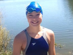 Wilmot Aces' Julia Notebomer hopes to become the youngest person to swim across Lake Erie on August 30, her 14th birthday. (Contributed photo)