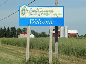 Oxford County sign.

Greg Colgan/Sentinel-Review/Postmedia Network