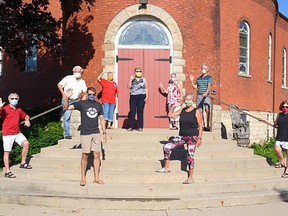 A group of volunteers on the steps of the Mary Webb Centre in Highgate. They include Paul Brown, Tom Fenton, Peter Garapick, Anne Ondrovcik, Marie Spence, Rita Jackson, Sandi Kearney, Rick Jackson and Cheryl Littlejohn. Bob Sutton photo