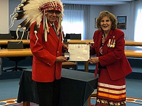 Roy Louis was recently presented with a Vice-Regal Commendation from Alberta's Lt. Gov. Lois Mitchell.