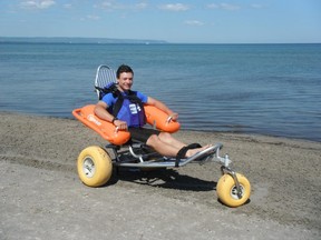 A beach wheelchair is now being offered at Turkey Point Provincial Park. The chair is able to be used both on land and in water. (CONTRIBUTED)