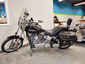 Habitat for Humanity Sarnia-Lambton will be hosting a live auction for an upgraded 2007 Harley-Davidson FXST Soft Tail beginning at 6 p.m. Thursday in the London Line ReStore buildings parking lot. Handout/Sarnia Observer/Postmedia Network