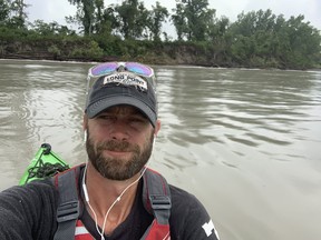 Ian Parish, a Long Point native, kayaked through the month of July to get from the Windsor area to Long Point. (CONTRIBUTED)