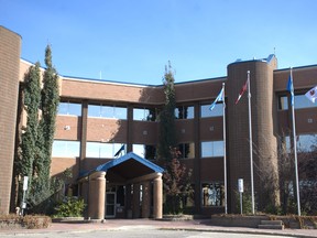 A picture of Grande Prairie City Hall. City Council approved the Economic Recovery Program and the Grande Prairie & District Chamber of Commerce’s grant request for purchase of Get in the Loop digital marketing program.