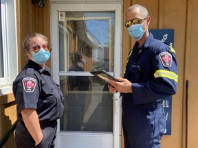 Chatham-Kent firefighters visit homes to give fire safety advice and check smoke alarms as part of the fire department's Chatham-Kent Homes: Informed, Ready and Protected program. Handout