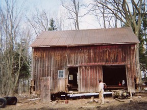 Barn from St. Peter’s Anglican Church, which is now restored at Backus-Page House Museum. Handout