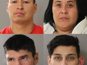 Valleyview RCMP are requesting public assistance to locate four wanted persons for an attempted murder that occurred in Sturgeon Lake, Alta. on Friday, Aug. 14, 2020. Clockwise from top left: Colin Aulden Bartlett, Tamara Marie Chowace, Albert John Gladue and Dorian Anakian Harvey.