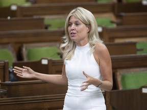 Conservative MP Michelle Rempel Garner rises during a sitting of the Special Committee on the COVID-19 Pandemic in the House of Commons in Ottawa on August 12, 2020. Conservative MP Michelle Rempel Garner is warning whomever her party elects as their new leader this weekend needs to be prepared with robust policy for the West. Rempel Garner, an Alberta MP since 2011, says she doesn't think western issues were debated enough during the leadership race, which wraps up this Sunday. THE CANADIAN PRESS/Adrian Wyld