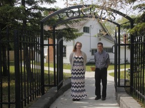 Atayia Durrant (left) a summer student and Charles Taws (right) a Curator from the Grande Prairie Museum re-open the Forbes Homestead for the summer season. On Tuesday June 7, 2016 in Grande Prairie, Alta.