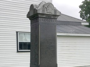 The Joynt Memorial was unveiled on May 24, 1923 and was the only Huron County War Memorial paid for entirely by private funds. Submitted