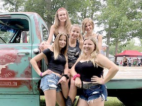 Local country music band Small Town Girls, consisting of (clockwise from front left) Hannah Van Maele, Delaney Blake, Haley Van Maele, Jillian Van Daalen and Cassie Van Maele, will be playing at The Birdtown Jamboree in September. Submitted