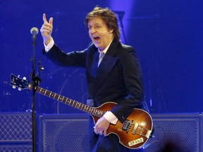 Sir Paul McCartney performs on stage in Ottawa in 2013 The names of McCartney and actor Ryan Reynolds have been nominated for the chief's position for Walpole Island's upcoming election. File photo/Postmedia Network