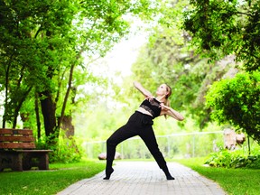 Local dancer Deirdre Bovaird joined the Edmonton Stinger's Swarm Hype Team in March. (Supplied)