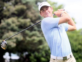 Mat Hawryluk of Chatham, Ont., takes a swing after a Jamieson Junior Golf Tour event at Maple City Country Club in Chatham, Ont., on Monday, July 27, 2020. Mark Malone/Chatham Daily News/Postmedia Network