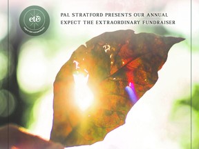 PAL Stratford's annual fundraiser, Expect the Extraordinary: How the Light gets in, will be live streamed online starting at 7:30 p.m. Sept. 14. Submitted image