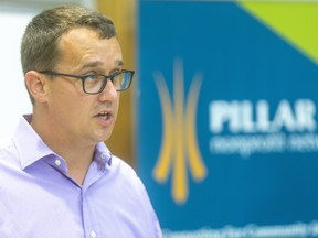 MPP Monte McNaughton, Minister of Labour, Training and Skills Development, was in London Aug. 19 to announce spending of almost $1.5 million for job training programs in the region. Mike Hensen/Postmedia Network