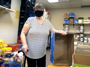Joan Clarkson, 77, retires from the Helping Hand Food Bank on Aug. 31 after nearly 12 years as co-ordinator, and in recent months, Community Relations Coordinator. (Chris Abbott/Norfolk Tillsonburg News)