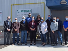 Aquatera holds the official ribbon cutting celebration for the new Bulk Water Station near Dimsdale, Alta. on Aug. 26, 2020.