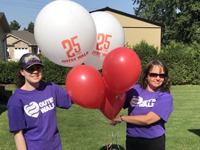 A pair of participants in Crohn’s and Colitis Canada’s 25th annual Gutsy Walk. The annual September fundraising walk was held virtually this year due to safety concerns related to COVID-19. Handout/Strathroy Age Dispatch