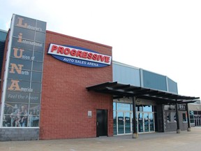 Progressive Auto Sales Arena in Sarnia. Arena-use rules amid COVID-19 in Sarnia were recently changed to no longer allow spectators. Paul Morden/Postmedia Network