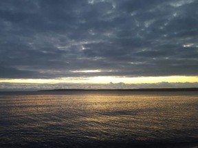 The sun rises over Georgian Bay.