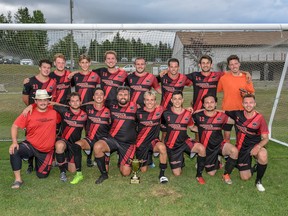 Frankie's Pizzeria from Thunder Bay won the first-ever Kenora Miner and News Community Shield with a 2-0 win over Playaz FC from Kenora on Sunday, Aug. 23.