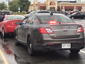 This driver faces a stunt driving charge. Police handout