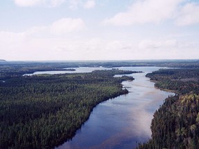 Aerial photo of the Grassy River near Timmins. Source: Ontario.ca