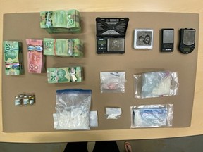 An image supplied by Wood Buffalo RCMP of seized items.