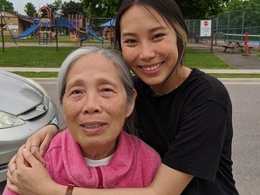 Taken on June 27th Cindy Tran and Nga Doan smile at the camera for her second youngest's granddaughter's graduation day.