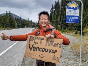 In 2018, David Xiao hiked the 4,300 km Pacific Crest Trail from Mexico to Canada. (Submitted)