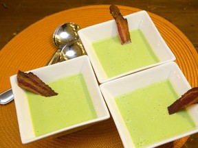 Spring pea with bacon soup (MIKE HENSEN, Postmedia Network)