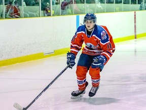 Soo Thunderbirds forward Jacob Kovacs during 2020 action.