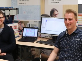 Former NAIT students Noah Neiman and Sebastian Potoniec were named finalists for the Association of Science and Engineering Technology Professionals of Alberta’s (ASET) 2020 Capstone Project of the Year Award. Supplied Image