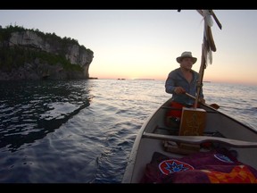 The Picking Up the Bundles Canoe Journey around Saugeen Ojibway Nation’s traditional territory is part of a year-long advocacy project for Waasekom Niin, also called Edward George.(Colin Scheyen photo)