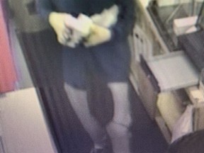 Hanna RCMP are looking to the public to identify this suspect in a break and enter at Fas Gas in Hanna on August 12.