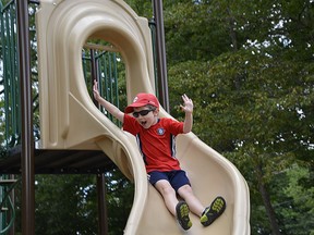 The new playground officially opened last week at Stanley Park in Belleville's east end will be part of the YMCA's new parks program.
MARILYN WARREN PHOTO