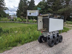 The City of Belleville is going hi-tech with its annual sidewalk inspection program this year by partnering with Top Hat Robotics, a Kitchener-Waterloo start-up that produces sidewalk robots for work-related use-cases like detecting sidewalk deficiencies. The robots will be out in about throughout the city this month.
SUBMITTED PHOTO