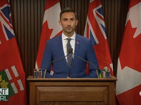 Ontario Education Minister Stephen Lecce makes an announcement at Queen's Park Thursday. Lecce announced further steps the provincial government is taking to protect students and teachers as they prepare to return to school this fall.
Government of Ontario/YouTube/CPAC