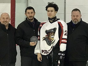 The Trenton Golden Hawks improved their offence this week by signing Picton Pirates leading scorer Khaden Henry. The 18-year-old had 37 goals and 60 points for the Pirates last season.
SUBMITTED PHOTO