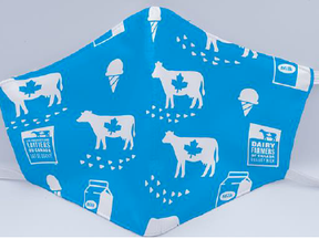 DFC branded cloth face masks, available in The Blue Cow Shop