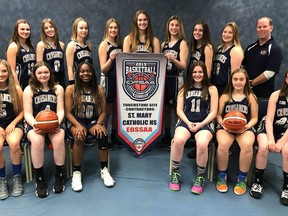 The St. Mary Catholic High School girls basketball team's official photo from the OFSAA 2019 A championships in Welland in November.
File photo